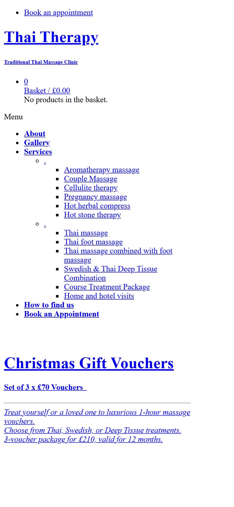 The top of their current site on a phone, from the Internet Archive copy